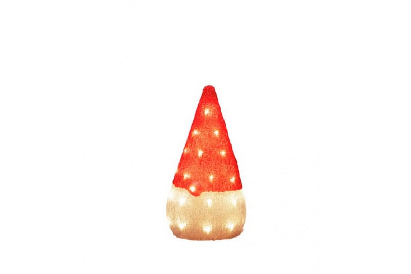 Julemand akryl 37cm 32 Led Transparent/Rød - Kunstsmede - Dekorativ belysning - Børnelampe - Dekorationsbelysning dyr & figure