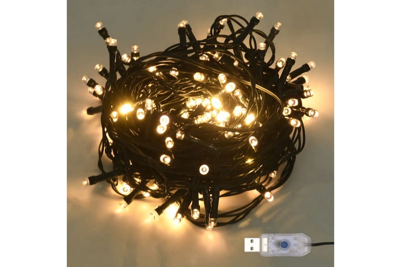 LED-lyskæde 30 m PVC varmt hvidt lys - Øvrig julebelysning - Lyskæde