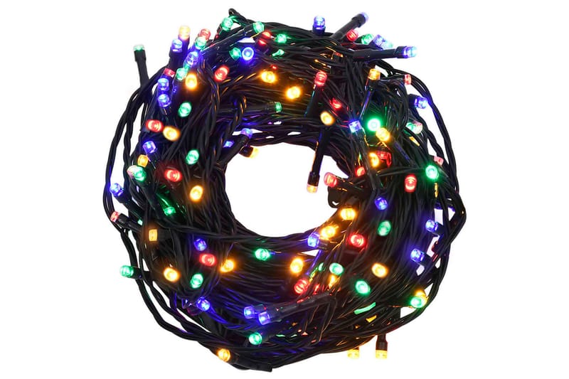 lyskæde med 400 LED'er 40 m 8 lyseffekter IP44 flerfarvet - Flerfarvet - Øvrig julebelysning - Lyskæde