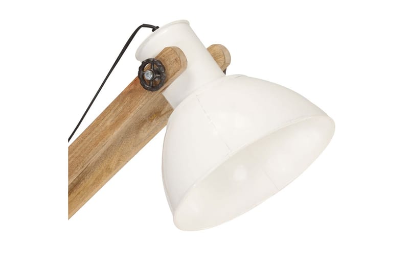 Gulvlampe e27 massivt mangotræ hvid - Hvid - Soveværelse lampe - Stuelampe - Gulvlampe & standerlampe