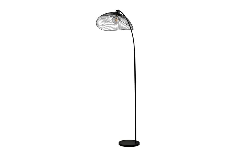 Jerit Gulvlampe Dimmer LED Mellem - Sort - Soveværelse lampe - Trearmet gulvlampe - Stuelampe - Gulvlampe & standerlampe