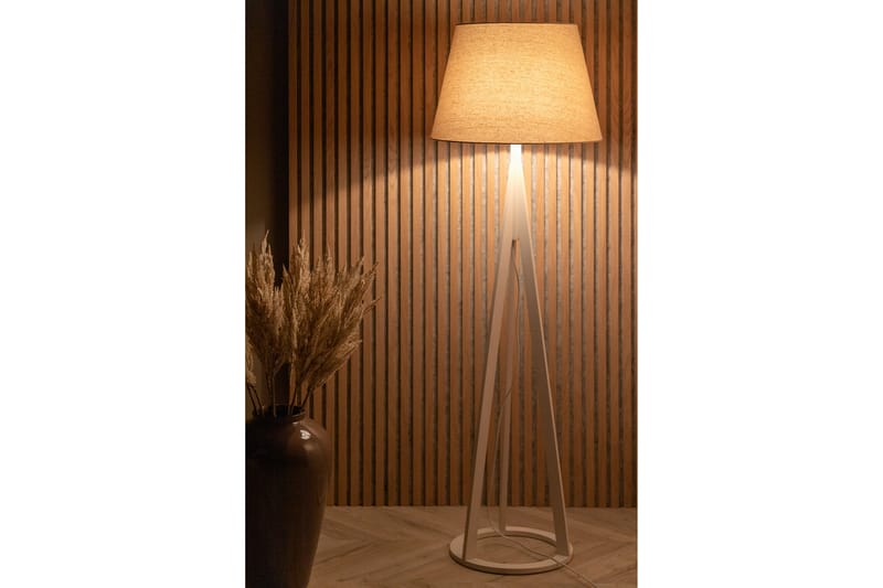 Kawaihae Gulvlampe Linned/Beige/Hvid - Soveværelse lampe - Stuelampe - Gulvlampe & standerlampe