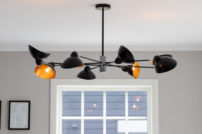 Montry Plafond Dimmer LED - Sort/Kobber - Plafond - Stuelampe - Soveværelse lampe