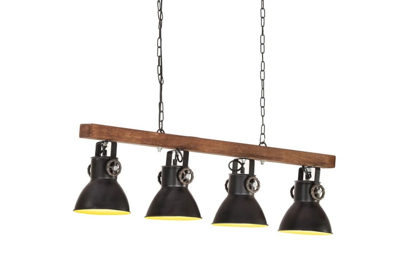 Industriel loftlampe e27 mangotræ sort - Sort - Loftlampe køkken - Vindueslampe hængende - Vindueslampe - Pendellamper & hængelamper - Soveværelse lampe - Stuelampe