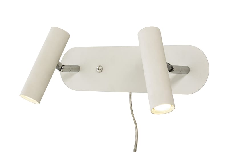 Artic Væglampe Dobbelt Hvid/Krom - Scan Lamps - Sengelampe væg - Væglampe - Vægarmatur - Sengelampe - Læselampe væg - Soveværelse lampe