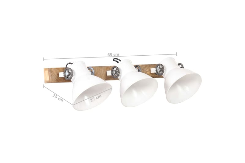 Industriel Væglampe 65X25 cm E27 Hvid - Hvid - Sengelampe væg - Soveværelse lampe - Væglampe - Vægarmatur