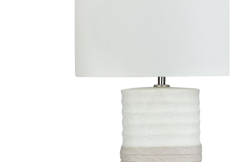Navia bordlampe 30 cm - Hvid - Vindueslampe på fod - Soveværelse lampe - Stuelampe - Sengelampe bord - Vindueslampe - Bordlampe