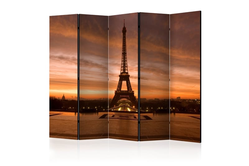 Rumdeler - Eiffel tower at dawn II 225x172 - Artgeist sp. z o. o. - Foldeskærm - Rumdelere