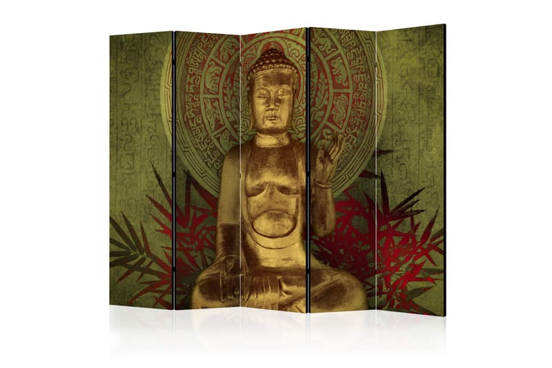 Rumdeler - Golden Buddha II 225x172 - Artgeist sp. z o. o. - Foldeskærm - Rumdelere