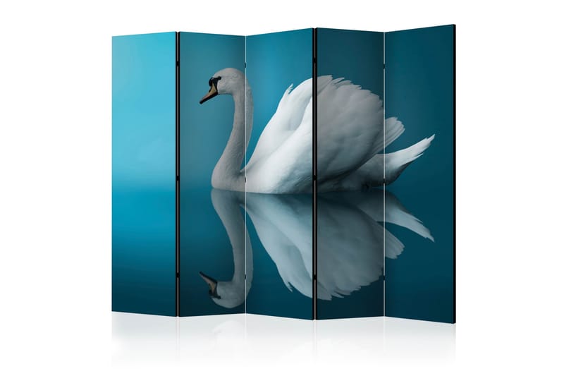Rumdeler - swan - reflection II 225x172 - Artgeist sp. z o. o. - Foldeskærm - Rumdelere