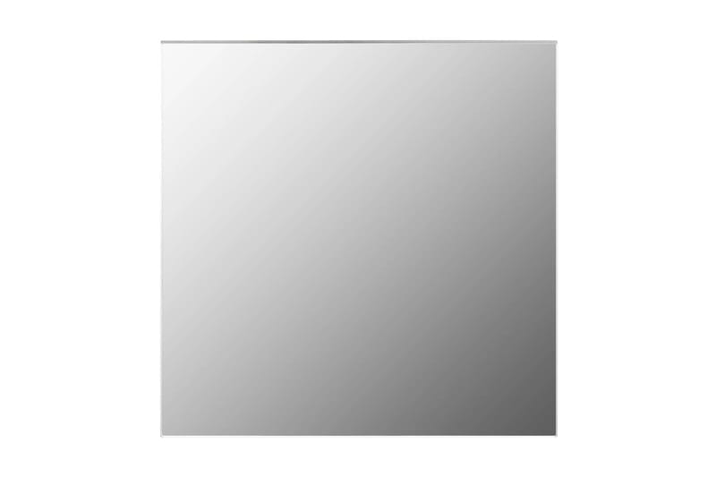 Vægspejl 40 X 40 Cm Firkantet Glas - S�ølv - Vægspejl - Entréspejl