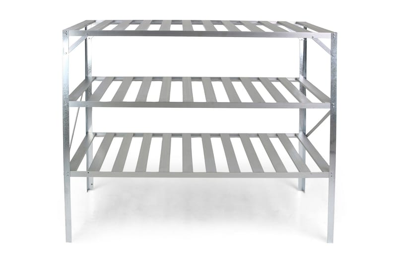 Drivhusbord 126x50x113 cm - Sølv - Plantebord - Pottebænk