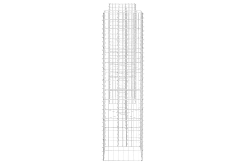 H-formet gabion-plantekasse 260x40x150 cm stål - Sølv - Blomsterreol & blomsterstativ