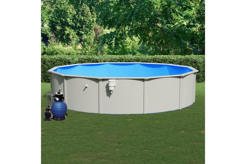 swimmingpool med sandfilterpumpe 550x120 cm - Fritstående pool