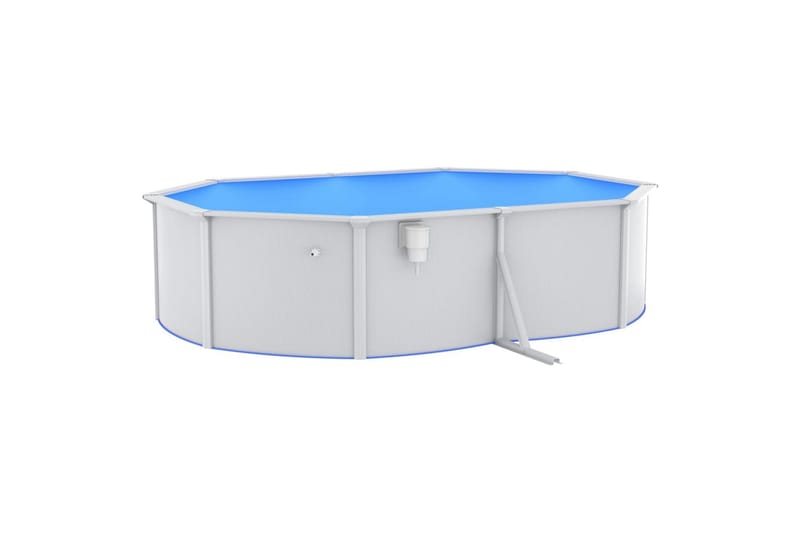 swimmingpool med poolstige 490x360x120 cm - Fritstående pool
