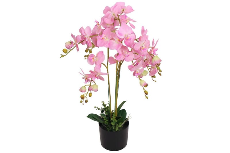 Kunstig Orkidéplante Med Urtepotte 75 Cm Pink - Flerfarvet - Balkonblomster - Kunstige planter