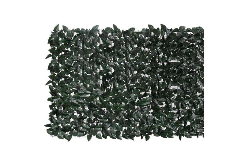 altanafskærmning 300x100 cm mørkegrønne blade - Grøn - Altanafskærmning