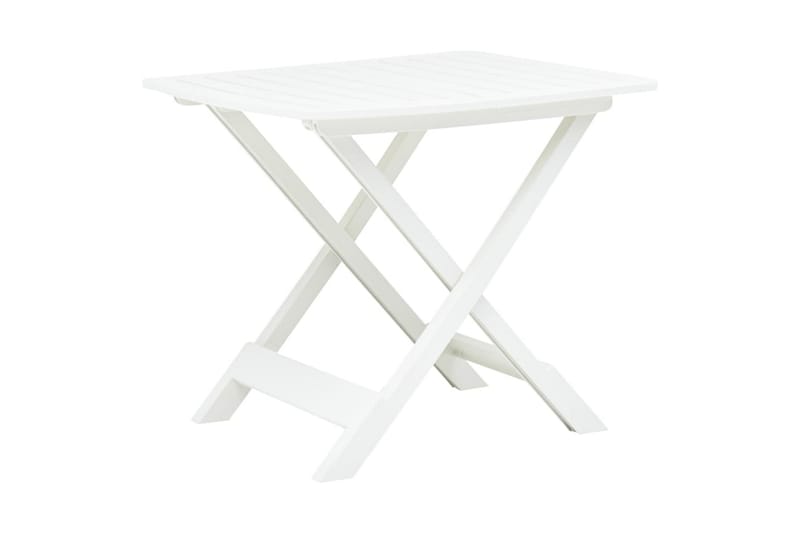 foldbart havebord 79 x 72 x 70 cm plastik hvid - Hvid - Cafebord - Altanborde