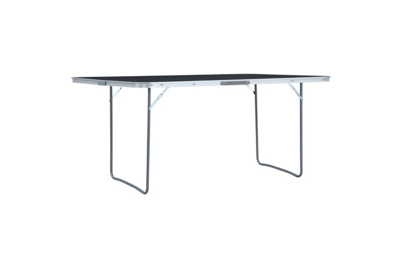 foldbart campingbord 180 x 60 cm aluminium grå - Grå - Campingmøbler - Campingborde