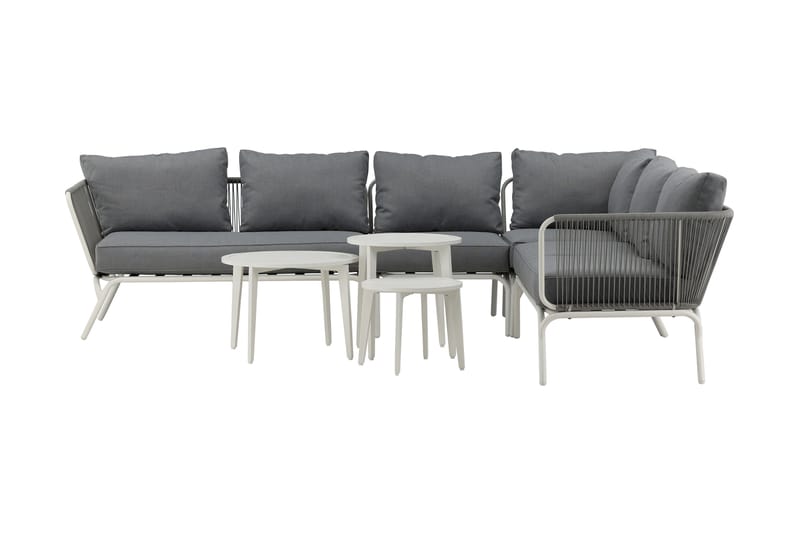 Roxo Hjørnesofa Hvid - Venture Home - Sofagrupper udendørs - Loungesæt - Altanmøbler