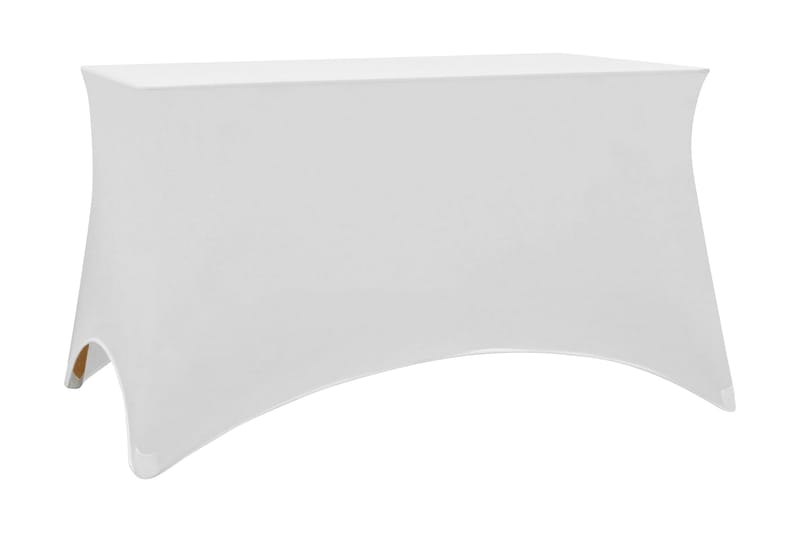 stræk-bordbetræk 2 styk 183x76x74 cm hvid - Hvid - Betræk havemøbler