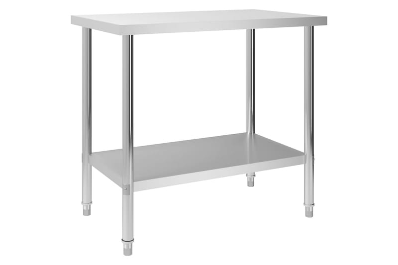 arbejdsbord til køkken 100x60x85 cm rustfrit stål - Garageinteriør & garageopbevaring - Arbejdsbænk