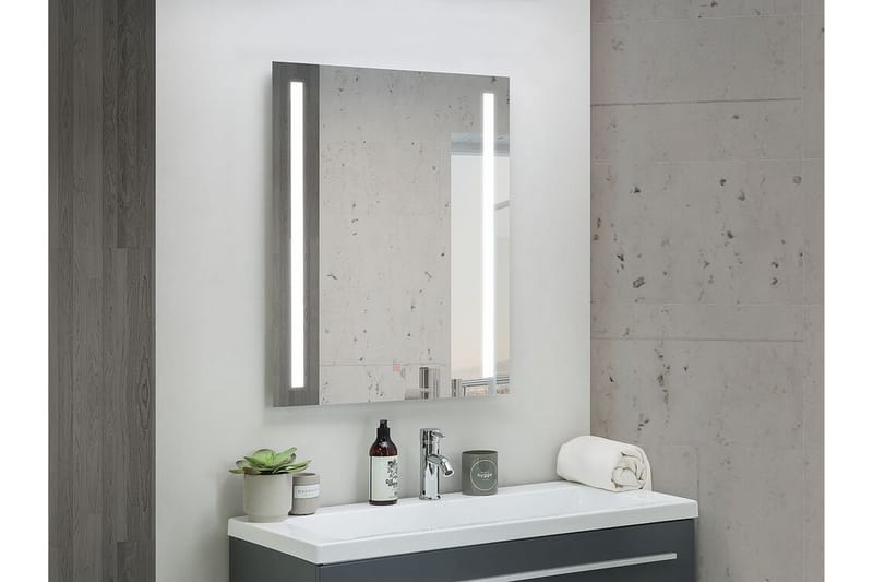 Kilmurray spejl LED 70x90 cm - Sølv - Badeværelsesspejl - Badeværelsesspejl med belysning