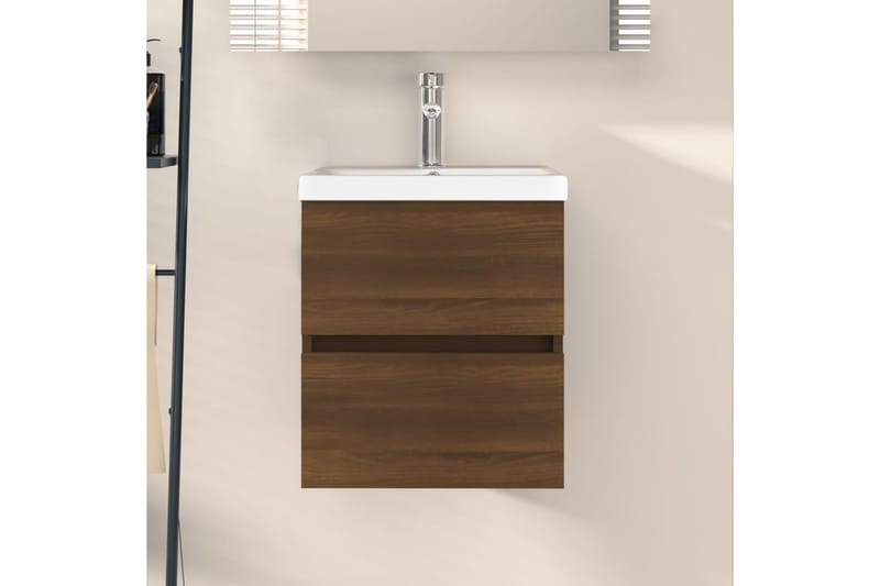 beBasic underskab 41x38,5x45cm konstrueret træ brun egetræsfarve - Brun - Underskab badeværelse