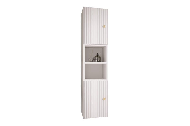 Dunvegan Højskab badeværelse 135 cm - Hvid - Badeværelsesskab - Vasketøjsskab - Vægskabe & højskabe