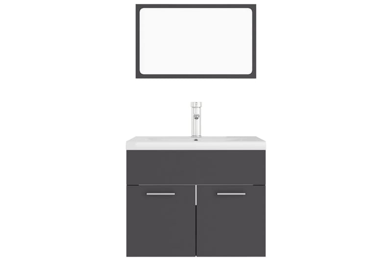 badeværelsesmøbelsæt spånplade grå - Grå - Komplette møbelpakker