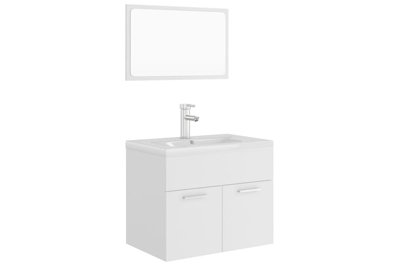 badeværelsesmøbelsæt spånplade hvid - Hvid - Komplette møbelpakker