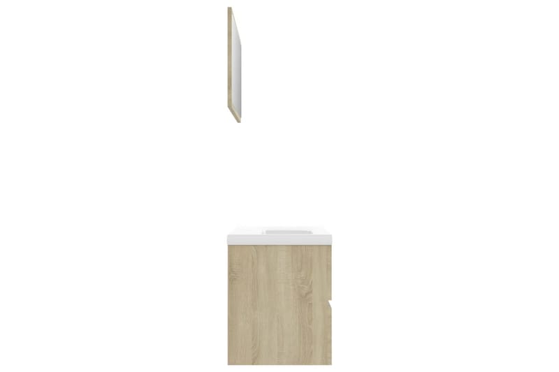 badeværelsesmøbelsæt spånplade sonoma-eg - Brun - Komplette møbelpakker