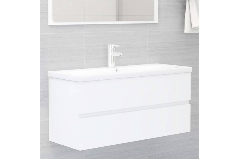 vaskeskab 100x38,5x45 cm spånplade hvid - Hvid - Underskab badeværelse