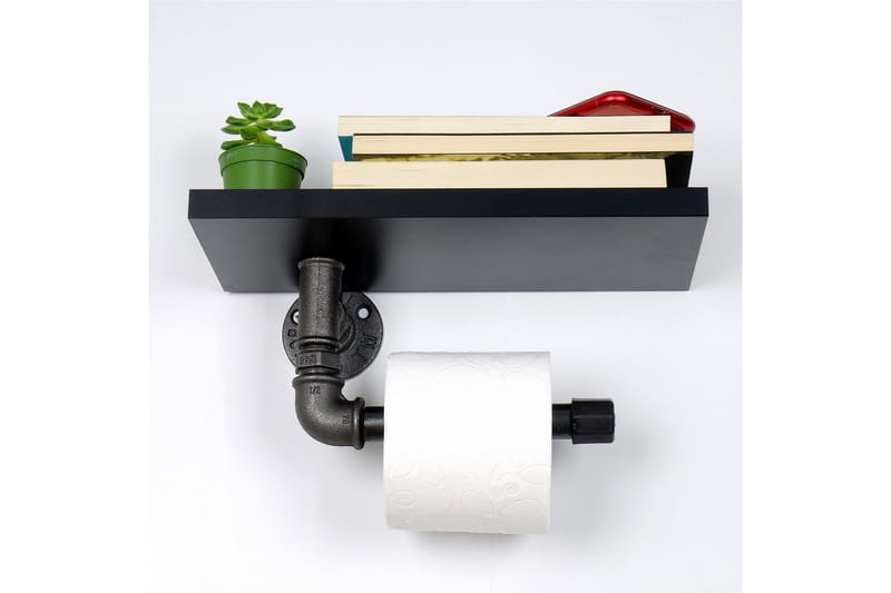 Chandina Toiletpapirholder 30x12 cm - Sort - Badeværelsestilbehør - Toiletrulleholder