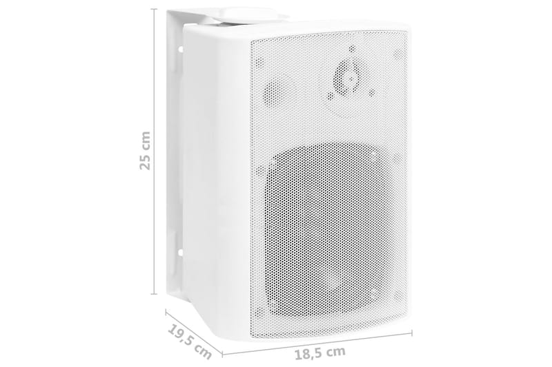 Væghængte Stereohøjttalere 2 Stk. Indendørs/Udendørs 100 W - Hvid - Højttaler