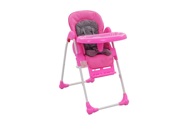 højstol pink og grå - Lyserød - Spisestol til børn