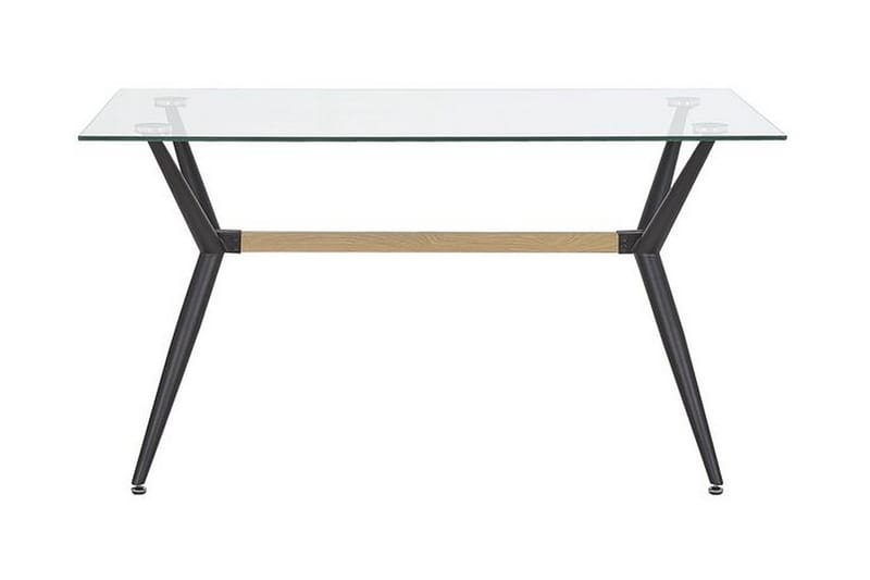 Rifaina Spisebord 140 cm - Glas/Sort - Spisebord og køkkenbord
