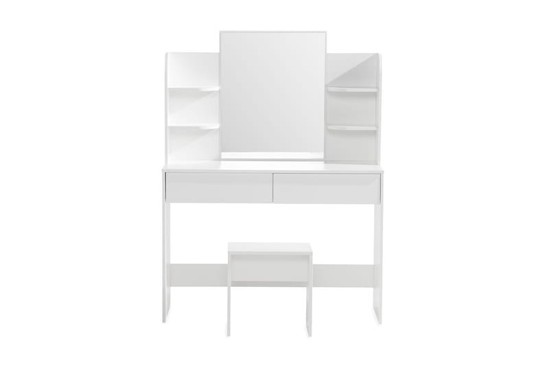 Harrsele Sminkebord 108 cm - Hvid - Makeup bord med spejl - Sminkebord & konsolbord