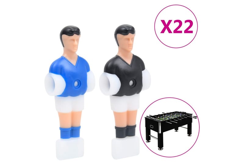 spillerfigurer til bordfodbold til 12,7 mm stang 22 stk. - Bordfodbold