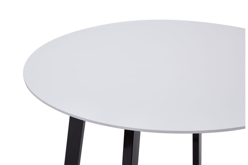 Fly Spisebord 90 cm Rund - Hvid / Sort - Spisebord og køkkenbord