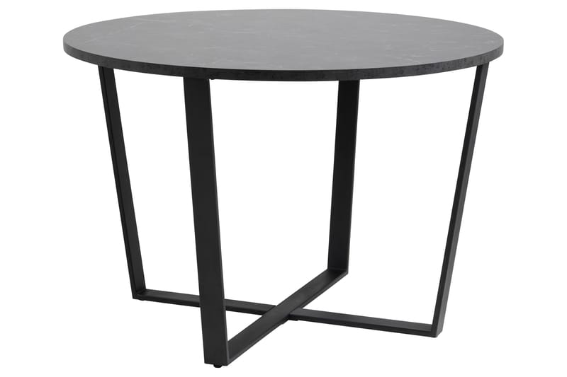 Sansi Spisebord 110 cm Rund - Sort - Spisebord og køkkenbord