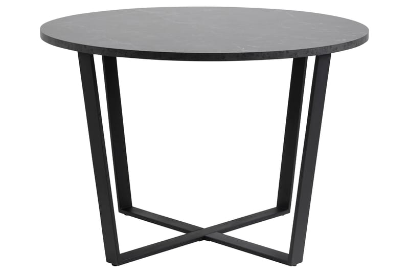 Sansi Spisebord 110 cm Rund - Sort - Spisebord og køkkenbord