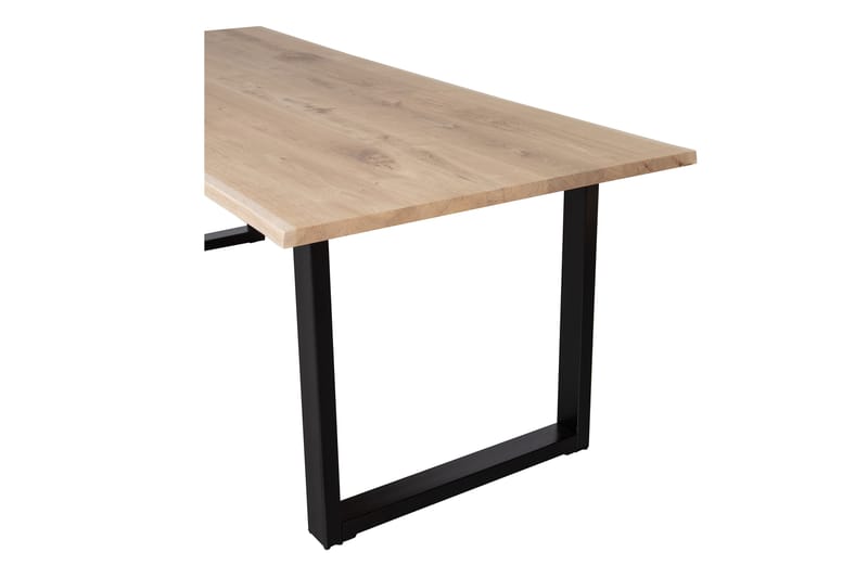 Tablo Spisebord U-formede ben 160 cm - Eg / sort - Spisebord og køkkenbord