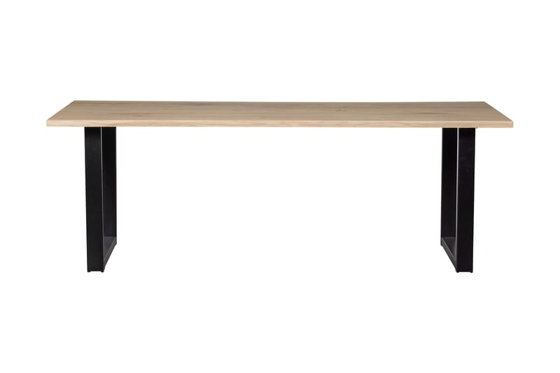 Tablo Spisebord U-formede ben 220 cm - Eg / sort - Spisebord og køkkenbord