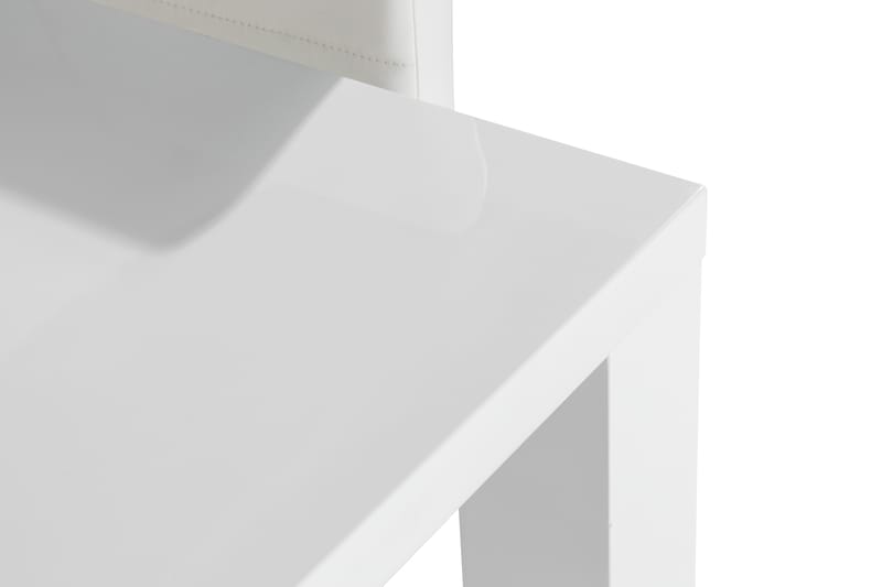 Cibus Spisebordssæt 140x90 med 4 Stole - Hvid/Krom - Spisebordssæt