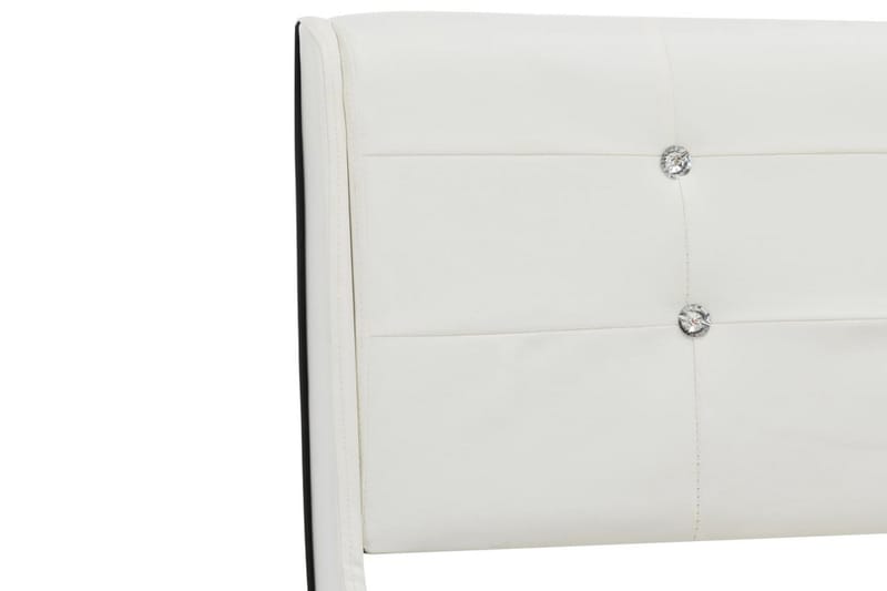seng med madras 160 x 200 cm kunstlæder hvid - Komplet sengepakke - Boxmadras & boxseng