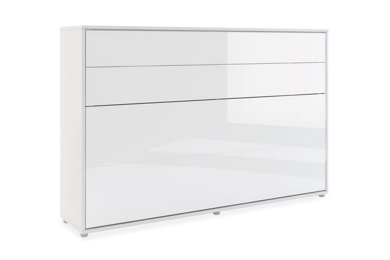 Skabsseng 120x200 cm Vandret Hvid Højglans  Bed Concep - Bed Concept - Sengeskab