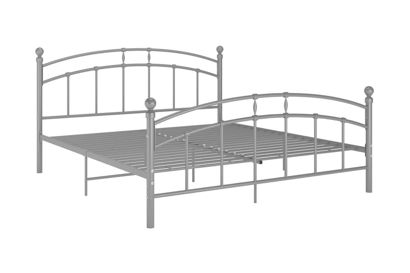 sengestel 160x200 cm metal grå - Grå - Sengeramme & sengestel