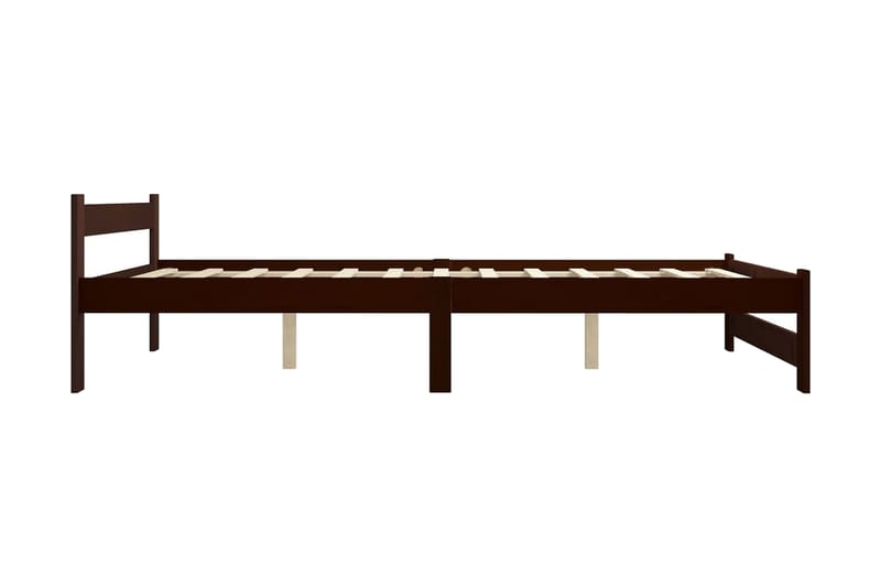 sengestel 180x200 cm massivt fyrretræ mørkebrun - Brun - Sengeramme & sengestel