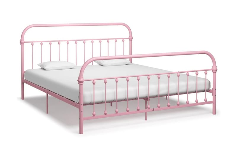 Sengestel 180x200 cm Metal Pink - Lyserød - Sengeramme & sengestel